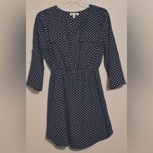Navy Blue Polka Dot Dress